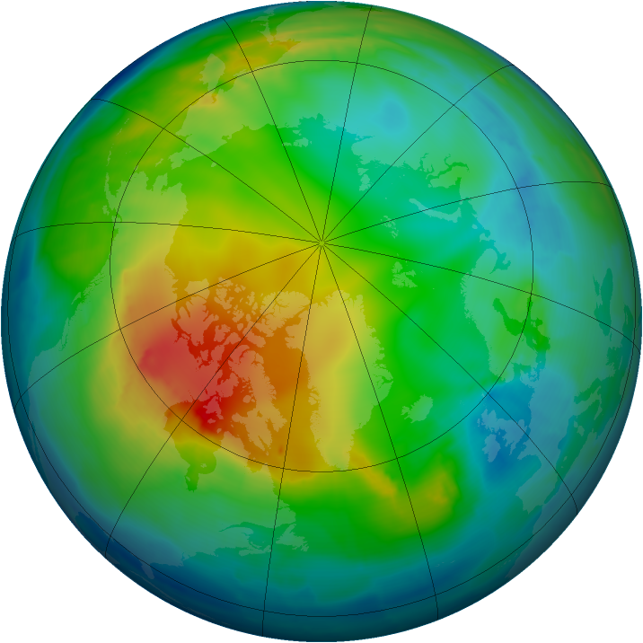 Arctic ozone map for 24 November 2009